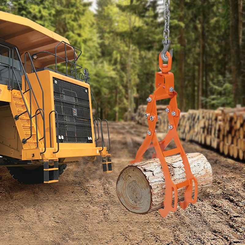 JAYGOVAN 28" 4 Claw Log Grapple Logging Log Lifting Tongs,