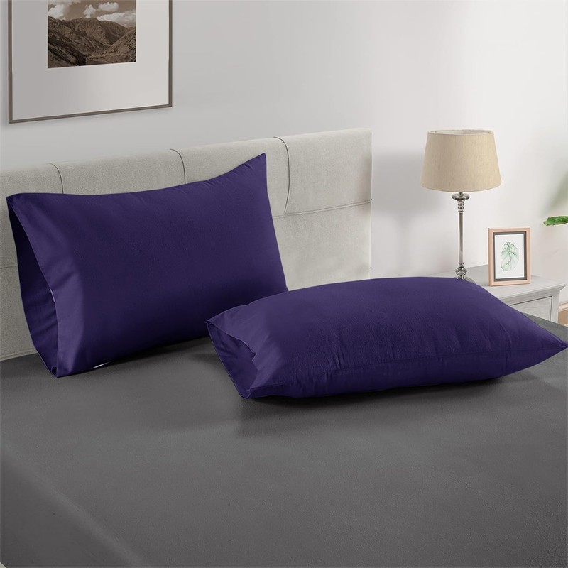 AL NOOR HOME Premium Navy Blue 4 Pack Pillowcases -