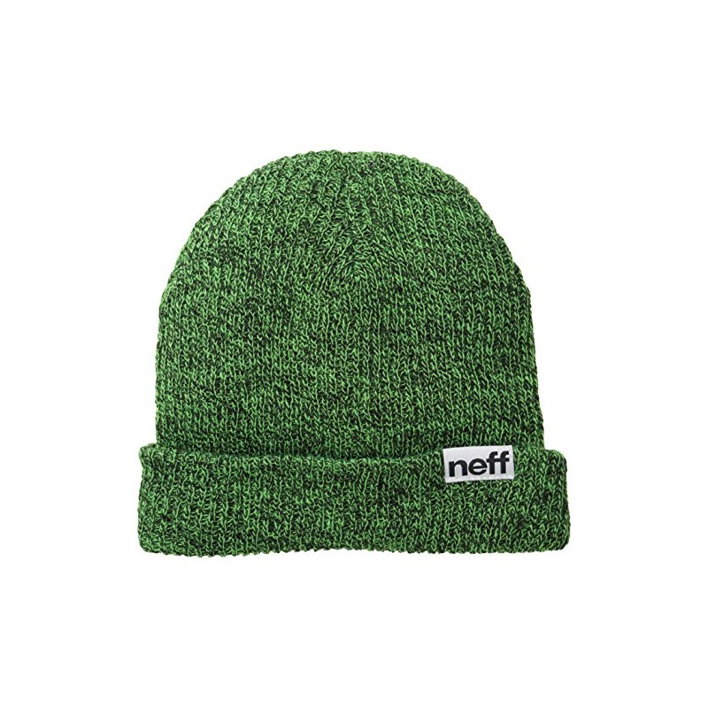 Neff Fold Heather Beanie Hat - Black/Slime, One Size