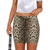 Women's Mini Pencil Skirt - High Waisted Cheetah Print Bodycon