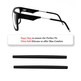 TenDye Replacement Earsocks Temple Sleeve for Oakley NXTLVL OX8028 OO9249 Eyeglasses Frame, Black Rubber Ear Sleeves