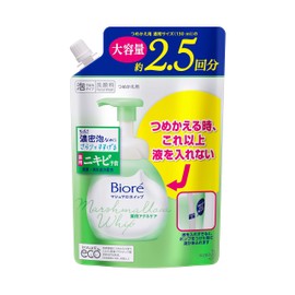 Biore Marshmallow Whip, Medicated Acne Care, Refill, Large Capacity, Face Wash, Refreshing Green Floral Scent, 11.2 fl oz (330 ml) (x 1)