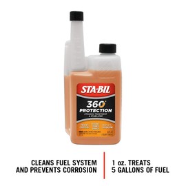 STA-BIL 360 Protection Ethanol Treatment & Fuel Stabilizer - Fuel System Cleaner - Fuel Injector Cleaner - Increases Fuel Mileage - Protects Fuel System - Treats 160 Gallons - 32 Fl. Oz. (22275-6PK)