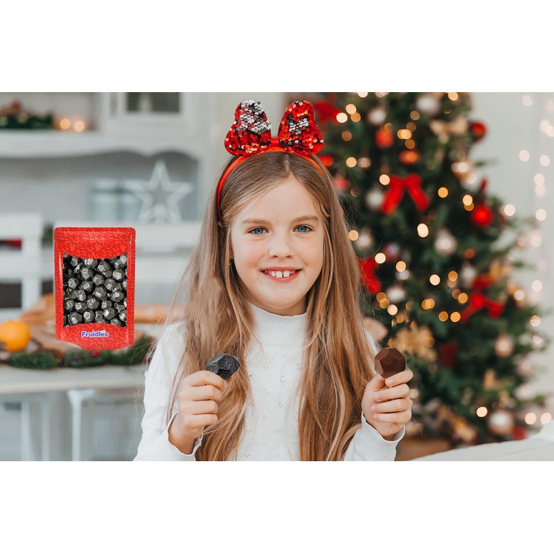 Fruidles Christmas Coal Chocolate Milk Double Crispy Coal, Party Bag