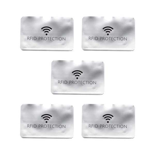 [HUIKKJP] Card Protective Case, Set of 5, IC Card, Anti-Interference,
