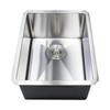 16 Inch Stainless Steel Undermount Single Bowl Kitchen Sink 15mm