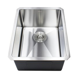 16 Inch Stainless Steel Undermount Single Bowl Kitchen Sink 15mm Radius Design