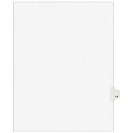 Avery Legal Dividers, Premium Individual Tab Titles, Letter Size, Side Tabs, 44, Pack of 25 (01044)