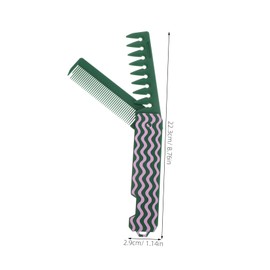 MERRYHAPY Portable Travel Folding Comb Foldable Wide Tooth Pocket Comb for Smooth Hair Care Static Design for All Hair Types Dark Green