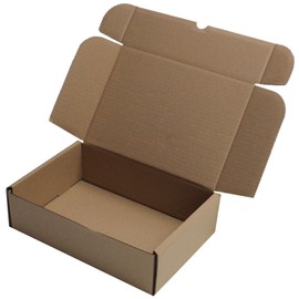 WHITE OR BROWN SHIPPING CARDBOARD BOXES POSTAL MAILING GIFT PACKET SMALL PARCEL (10" x 7" x 3", BROWN, 50)