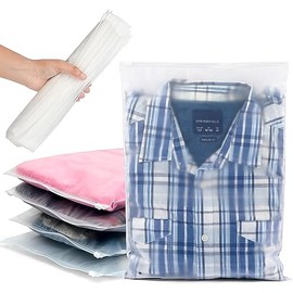 STARK HOME Ziplock bags Frosted Hospital bag maternity essentials Resalable storage bags for clothes, Travel essentials, Toiletries, Crafts Supplies… (Pack of 16 Large)