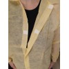 WF (10) Disposable Lab Coats Protective Work Gowns Yellow Size