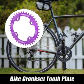 X AUTOHAUX 38 Teeth 104 mm 4 Holes Aluminium Alloy Bicycle Crankset Chainring Crankset Tooth Plate Purple