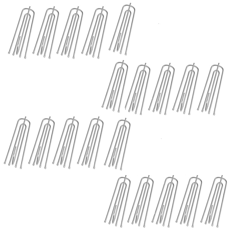 PLASTIFIC Pack of 20 Metal Curtain Hooks Pinch Pleat Header