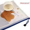 MACHSWON Plastic Wallets A6 File Folder Document Mesh Zipper Bags