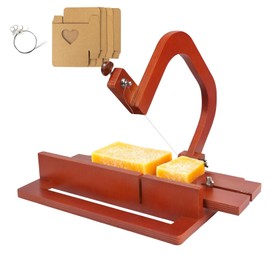 Premium Wooden Soap Cutter for Soap Making Supplies,Adjustable Handmade Soap Making Kit,Soap Cutters for Soap Making Loaf Slicer,with Scale,Efficient DIY,Funny