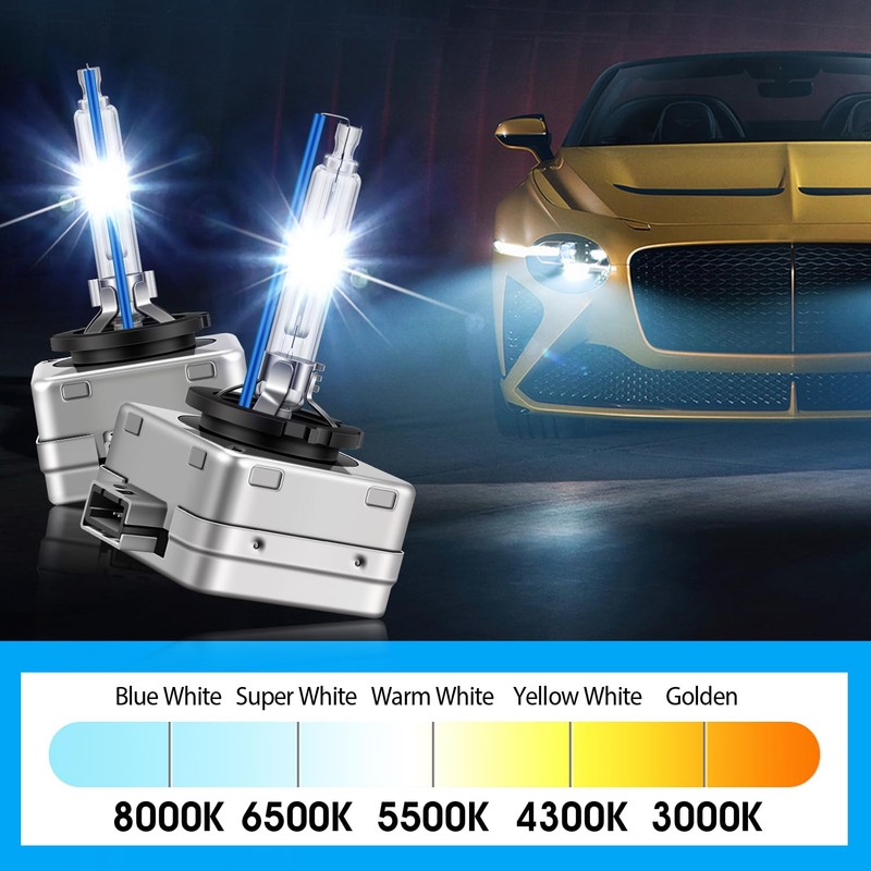 BIHEE D3S Xenon Bulb 8000K Ice Blue HID Headlight 35W