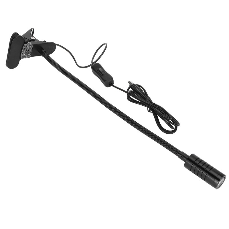Student Reading Clipon Light 360° Flexible Neck Lamp USB Power
