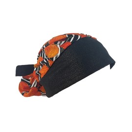 Bouffant Medical Cap – Autumn Elegance - Pumpkin Arrangements - Sweatband Ponytail Pouch Tie Back Hats. Scrub Hat for Women & Men tie Back. Nurses Hats Ponytail Holder Dr. Hats. Long Hair.