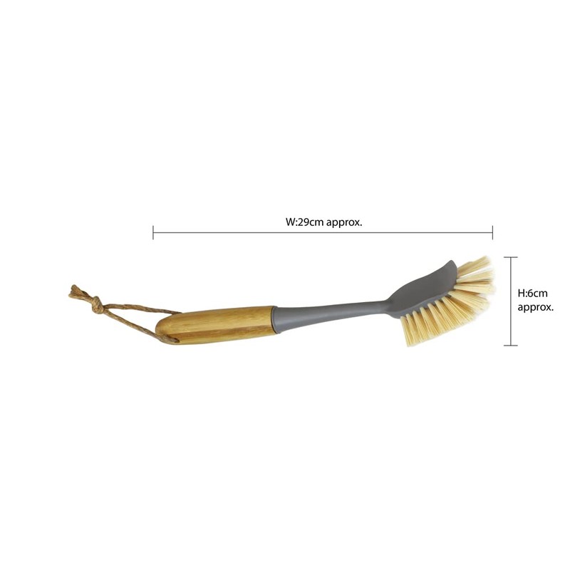 JVL Bamboo Classic Washing Up Dish Brush, Natural,