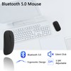 Bluetooth-Maus, Kabellose Bluetooth 5.0-Büro-Maus mit Einstellbarem DPI, Stumm-Maus für OS