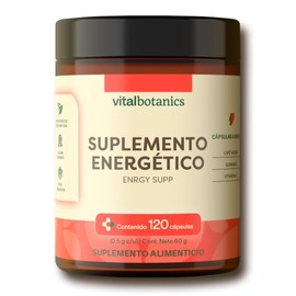 Vital Botanics Enrgy Sup Guaraná Café Verde Vitamina 120 Cápsulas 500 Meses Suministro Suplemento Alimenticio Hombre Mujer Libre Gluten Aditivos