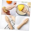 ABOOFAN 3pcs Beech Wood Lemon Juicer Handheld Manual Citrus Reamer