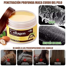 Mascarilla para Cabello: Mascarilla de Queratina para Cabello, Keratina para el Cabello 500ml Tratamiento Reparador con Aceite de Coco - para Cabello Dañado, Seco, Teñido y Rizado
