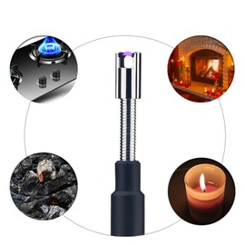 Summoner Electric Rechargeable USB Plasma Lighter, Telescopic & 360 Arc, Perfect Fire Starter for BBQs, Home, Kitchen, Outdoor, Camping, Hiking, Fireworks (Black)