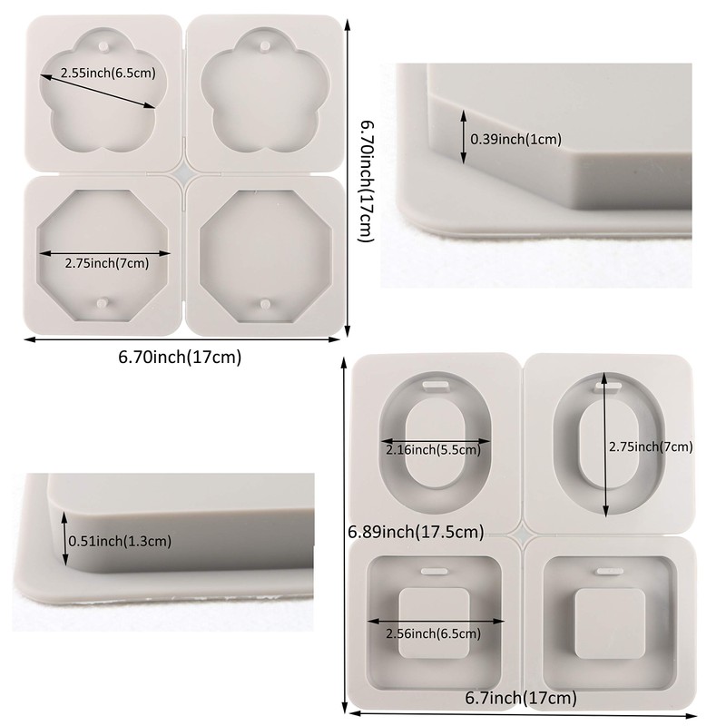 EUPNHY 2pcs Silicone Wax Sachet Molds Scented Wax Tablets Molds-Including