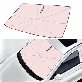 Rain Cats Windshield Sun Shade for car Automotive Foldable Umbrella Front Window Pink/Silver/Mint Men/Women car Accessories (Baby Pink2)