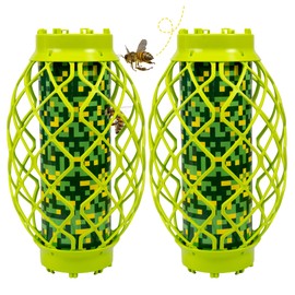 Wasp Trap Outdoor Hanging 2 Pack,Non-Toxic Yellow Jacket Trap Bee Traps for Outside,Sticky Catcher for Hornet,Paper Wasp,Carpenter Bee