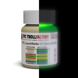 TFC UV Glow In The Dark Day Colour RAL1000 Green Beige - Night Colour: RAL6037 Pure Green 50g