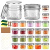 Alotpower 4 oz Glass Small Mason Jars with Embossed Pattern
