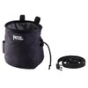 PETZL SAKA Ergonomic Chalk Bag with Belt, Chalk Stripes