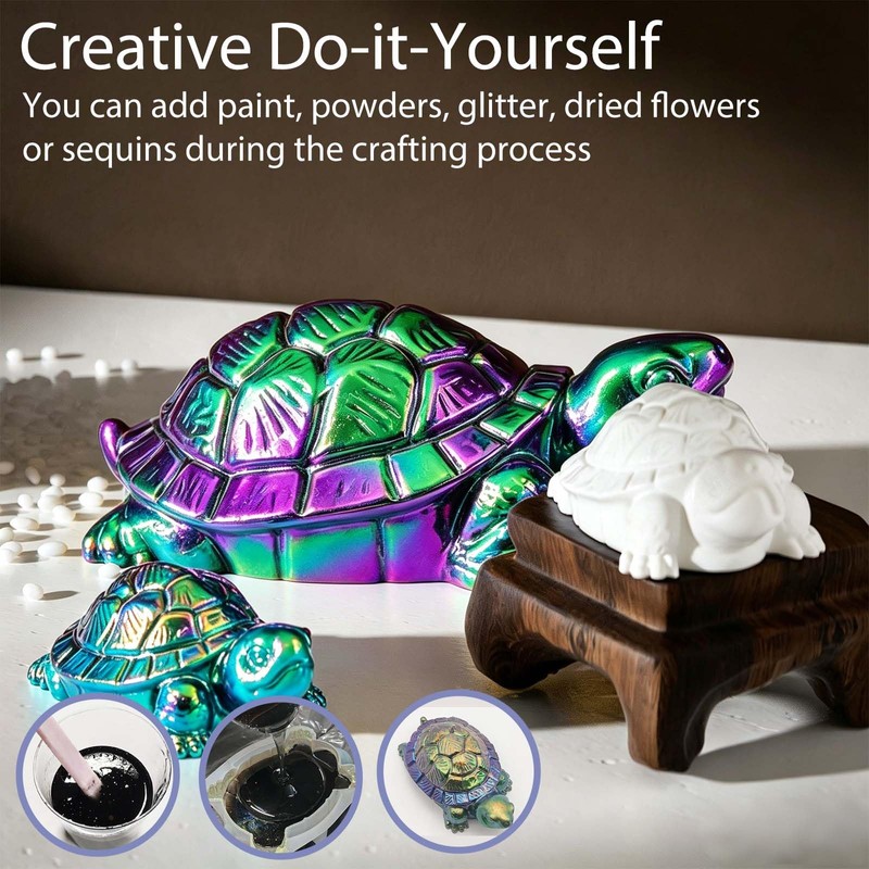 2PCS Turtle Resin Mold, Large Turtle Molds for Epoxy Resin,