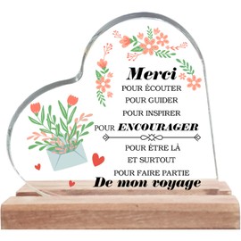 Teacher Gifts French from Students, Acrylic Table Sign, Teacher Appreciation Gifts for Women Men, Teacher Christmas Gifts Senior Graduation Gifts for Thank You Teachers