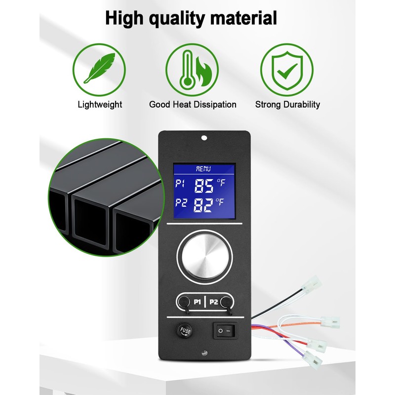 Vaticas Upgraded Thermostat Controller Barbecue Digital Smoke Controller Fit for