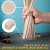 (60-Pack) 12” x 1/4” x 1/4” Square Wood Dowel Rods