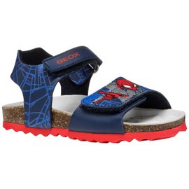 Geox Boys' B Chalki Boy Sandal, Navy red, 26 UK