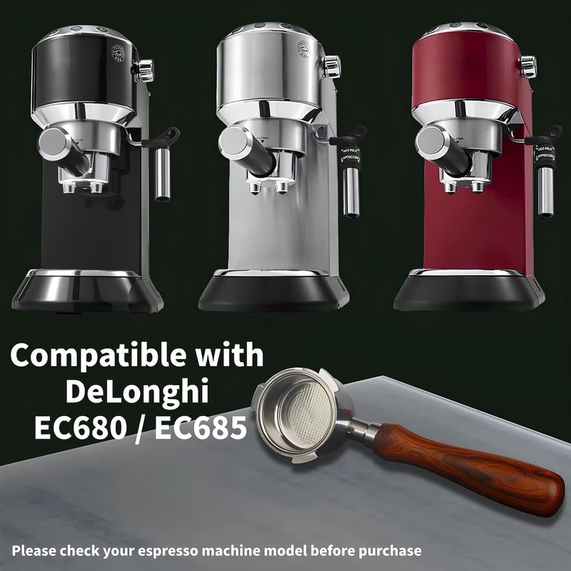 MZDMY 51mm Bottomless Portafilter with 3 Ears Fit for Delonghis