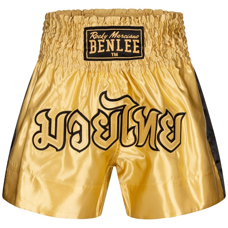 BENLEE Rocky Marciano Goldy Pantaloni da Boxe, Oro/Nero, S Uomo
