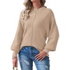 TECREW Womens Long Sleeve Crew Neck Ribbed Knit Solid Color