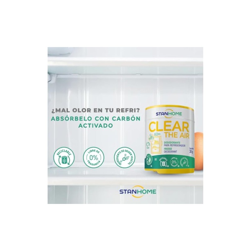 STANHOME 4 pzas de desodorante para refrigerador Clearthe air Stanhome,