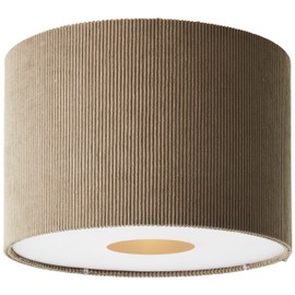 Lightbox Ceiling Light | Diameter 35 cm | Retro Lamp in Vintage Cord Fabric in Grey | 70s Ceiling Light with E27 Socket | Decorative Pendant Light for Living Room or Hallway (Hanging from Ceiling)