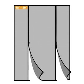 Yotache Magnetic Screen Door Fits 48x80 Inch Doors, Screen Size 50"x81" - Double-Sided Opening Reinforced Mesh with Super-Strong Magnets for Patio, Sliding, French, Front & Back Doors