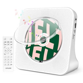 Portable CD Player for Home, ROADOM CD Players with Speakers, CD Player for Kids, Combo with Bluetooth/FM Radio/Stereo Sound/Remote Control/USB Drive/AUX/Timer/Repeat