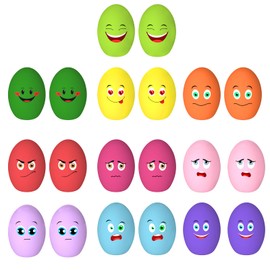 TONGKTAI Squeaky Dog Toys, Funny Squeaky Puppy Egg Balls, Interactive Pet Chew Toys for Puppies, Small, Medium Breeds (Pack of 20)