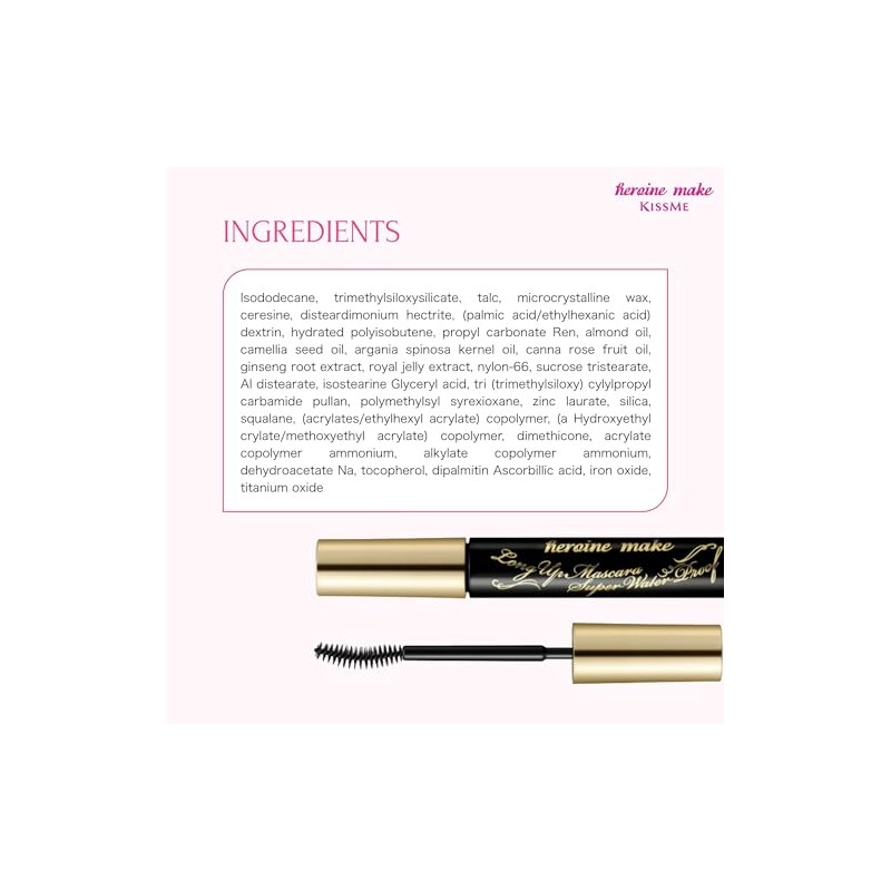 KISSME HEROINE MAKE - Máscara larga súper impermeable WP 01