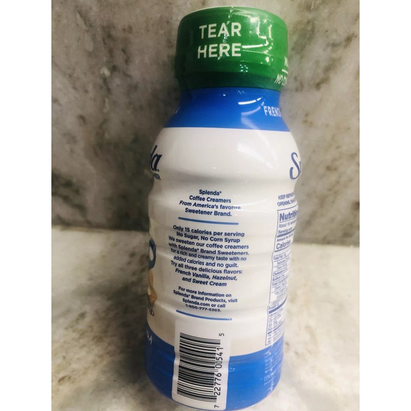 Splenda Coffee Creamer-No Sugar/Corn Syrup-French Vanilla 8floz(1Bottle)